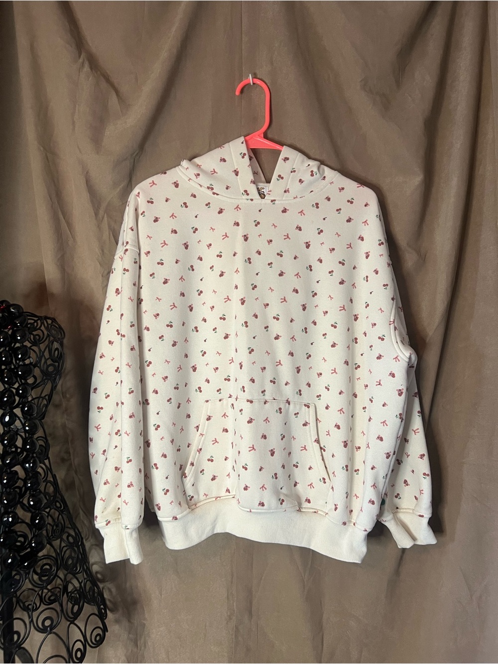Nectar Cream Floral Dot Hoodie Sweatshirt
